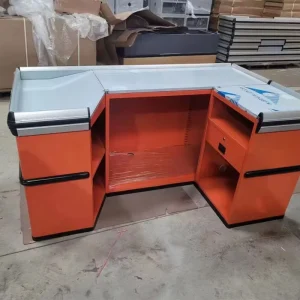 Modern Store Wooden Cash Counter Design Only & Order Cash Counter Only MOQ Is 5 Sets for Checkout Counters