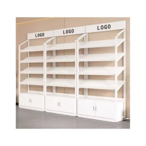 Modern Style Gondola Shelving Single Double Sided Gondola Shelves Supermarket Shelves Wooden Metal Display Racks for Supermarket