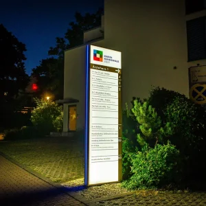 Modern Supermarket Shopping Mall Directional Square Pylon Signage Message Guidance Totem Pillar Sign BY-0008