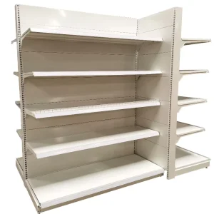 Modern White Light Duty Steel Supermarket Rack Attractive Display Shelf for Grocery Store Equipment for Store and Display