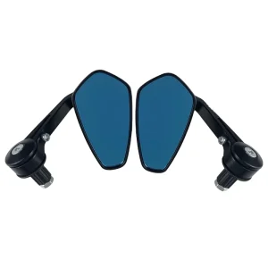 Motorcycle Electric Car Rearview Mirror Handlebar Folding Aluminum Handle Cover HD Anti-Distortion Lens Rotatable