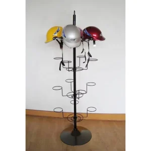 Motorcycle Helmets Display Rack With Round Top Sign Wire Rack Display Metal Pop Stand Display Display Racks Metal