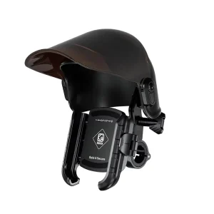 Motorcycle Phone Holder With Sunshade Combination IP66 Waterproof One click Locking for Motorcycles E bike Bicycle Riding