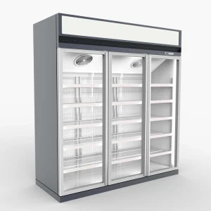 Multi Door Vertical Glass Display Freezer Commercial Convenience Store Frozen Food Ice Showcase