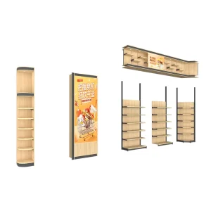 Multi Function Single Sided Light Duty Metal Supermarket Shelves with Quick Installation Freestanding Rack
