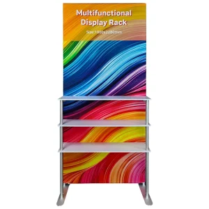 Multi Functional Customizable 3 Shelf Lightweight Aluminum Tube Frame Display Rack for Trade Show Easy Assembly Portable Quick