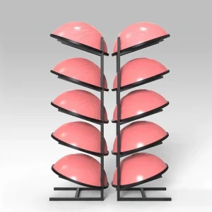 Multi Layer Wave Design Semi Circular Ball Storage Rack for Yoga Balance Balls Fitness Display