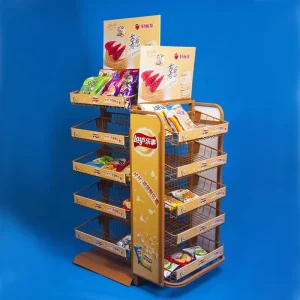 Multi Layers Promotion Retail Grocery Shop Food Snacks Storage Adjustable Pop Steel Wire Shelving Rack