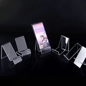 Multi-Size Clear Acrylic Display Stand Universal Phone iPad Holder Transparent Retail Boutique Showcase Prop