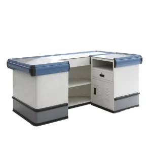 Multi functional Durable Modern Executive Cashier Desk Retail Store Supermarket Heavy Duty Cash Checkout Counter Table