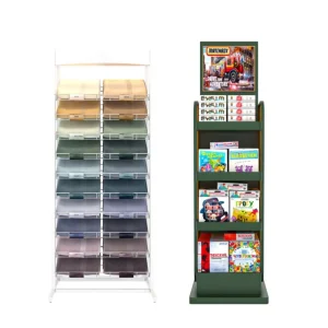 Multi-functional Foldable Metal Display Stands and Racks with LED Light Custom for Retail Stores
