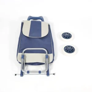 Multifunctional Steel Enclosed Foldable Shopping Cart with 80kg Load Capacity OEM Customizable