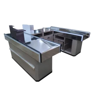 Multifunctional Supermarket Checkout Counter Cash Desk Grocery Cashier Checkout Counter for Retail Shops