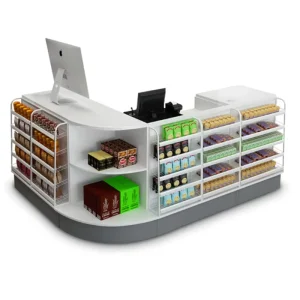 Multifunctional Supermarket Checkout Counter and Cash Desk Retail Store