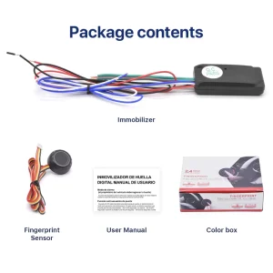 NEW Fingerprint Module Car Engine Lock Anti-theft Alarm Security Universal Immobilizer System