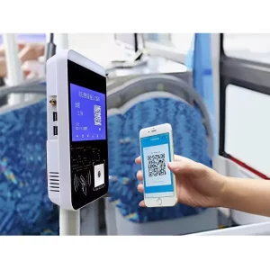 NFC Prepaid Cards System Smart Transit Ticketing With QR Barcode Reader 7 Inch Screen With QR Scanner