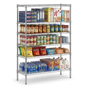 NSF Retail Display Chrome Plated Wire Shelving Multi Layer Metal Rack For Supermarket Convenience Store Goods Display