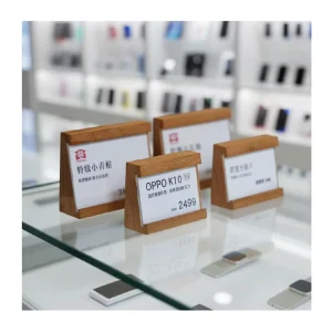 New Beech Wood Painted Eco friendly Price Display Box Board Display Sign Table Rack European Shop Sign Rack Tea Price Display