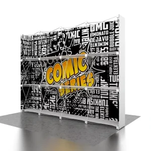 New Design 10x8ft Portable Aluminum Alloy for Pop Stand Collapsible Exhibition Tradeshow Promotion Shelf Display Tension Fabric