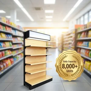 New Design Metal Double Sided Display Stand Supermarket Shelving Grocery Gondola Shelves