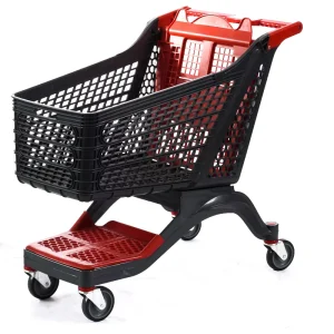 New Design Plastic Shopping Trolly 120L Folding Supermarket Shopping Trolleys Grocery Shopping Cart