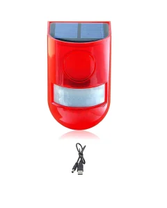 New Outdoor Solar Motion Sensor Alarm Solar Powered Burglar Solar Alarm