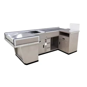 New Style Automatic Checkout Counters with Conveyor Belt Rotating Bag Holder Plastic Part and Acce