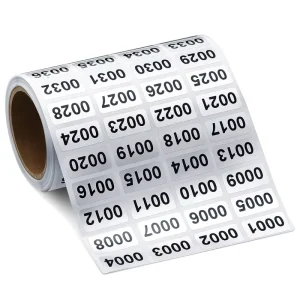 Numbering Label Self-adhesive Sticker Rolls Serial Number Labels Consecutive Number Label Stickers Paper Sticker Sheets