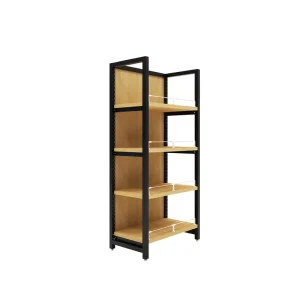 OEM Customized Modern Design Iron Wooden Gondola Shelf Display Rack for Supermarket