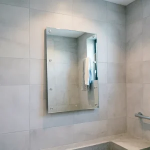 OEM Decorative Luxury Cut to Size Compact Vanity Salon Wall Mirror Tempered Safety Frameless Perforated Mini Mirror