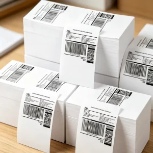 OEM Direct Heat Sensitive Waterproof Thermal Shipping Labels 500 Pcs 100x150mm 4×6 Inch Customize Fanfold Paper Barcode