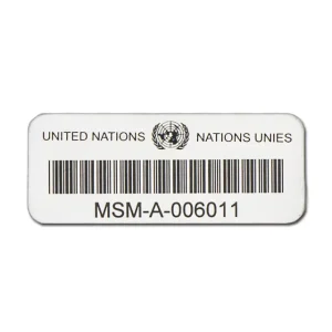 OEM ODM Customized Laser Engraved Black Serial Running Number Metal Barcode Tags Aluminum Sticker Label