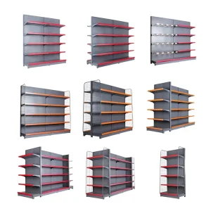 OEM & ODM Factory Price Supermarket Metal Store Shelving Customized Steel Frame Grocery Display Rack Shelf for Shop