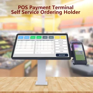 OEM Self Service Ordering Kiosk Holder for Restaurant Adjustable POS Monitor Stand for POS Systems Payment