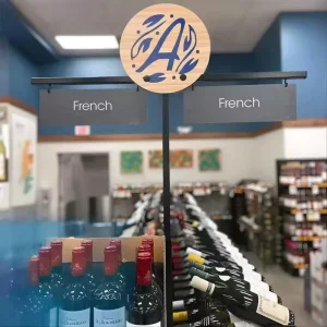 OEM Sheet Metal L Bracket Retail Gondola Shelving Aisle Sign Hanging Holder D106 Custom Color
