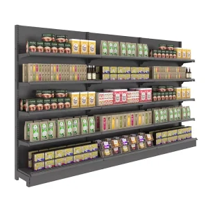 OEM Single Sided Supermarket Shelving Grocery Display Rack Grocery Store Shelving