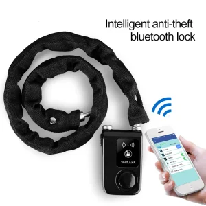 OEM Steel Burglarproof Alarm Smart Chain Lock APP Control Anti Theft Siren Waterproof Keyless Bike Motorcycle Gate Lock