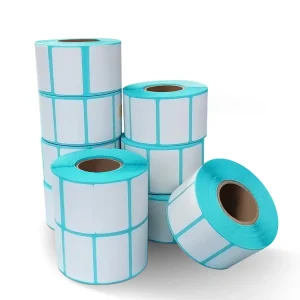 OEM Thermal Label 58*30mm Blue Thermal Stickers for Barcode Logistics Shipping Office Label Food Label
