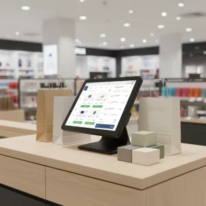 OEM Windows 10 17 Inch Capacitive Touch Screen POS Cash Register Desktop AIO PC 1920*1080 4GB+64GB Wi Fi 6 Checkout Counter