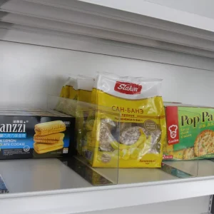 OFL Standing Plastic PVC L Shaped Shelf Divider for Supermarket Clear Acrylic Shelf Dividers Closet Shelf Divider