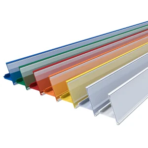 On Sale Supermarket Retail Plastic Pvc Acrylic Label Tag Adhesive Data Strip Price Holder for Shelves
