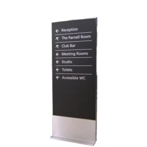 One Stop Indoor Outdoor Airport Wayfinding Signage Building Name System Directional Guidance Pylon Sign LED Lighting IP65
