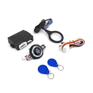 One Way 12V Push Start Button Start Stop Engine Car Alarm System RFID Identification Keyless Entry Kit Car Anti-Theft Device