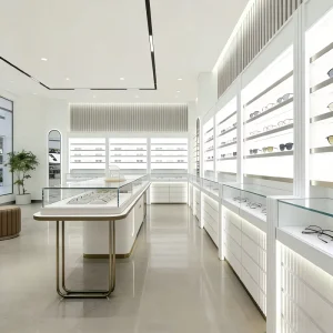 Optical Frames Sunglasses Display Cabinet with LED Lighting Eco-Friendly Customized Showcase for Optical Store Fixtures