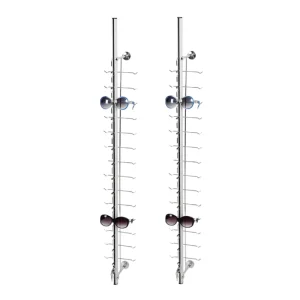 Optical Store Wall Mounted 12 Pairs Eyewear Displays Stand Locking Sunglasses Holder Display Rack Display Cabinet
