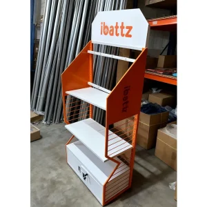 Orange Wall Gondola Store Shelving Supermarket Display Racks