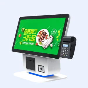 Ordering Kiosk Restaurants Shops SDK Capacitive Touch Screen Barcode Reader Checkout Counter Payment Terminal Intel Core I5