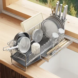 Organizer Cutlery Storage Organization Holder Sink 304 Stainless Steel Boards Tableware Drainer Drying Dish Rack for Kitcehn