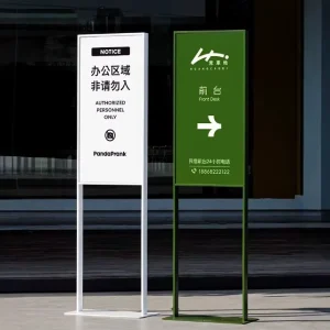 Outdoor Directional Floor Standing Sign for Office Desk Use Custom Advertising Road Sign Display