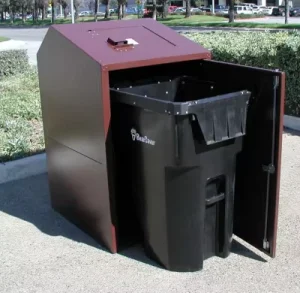 Outdoor Garden Storage Bucket Standing Structure Galvanized Sheet Metal Garbage Bin Shed Bear and Metal Waste Bin